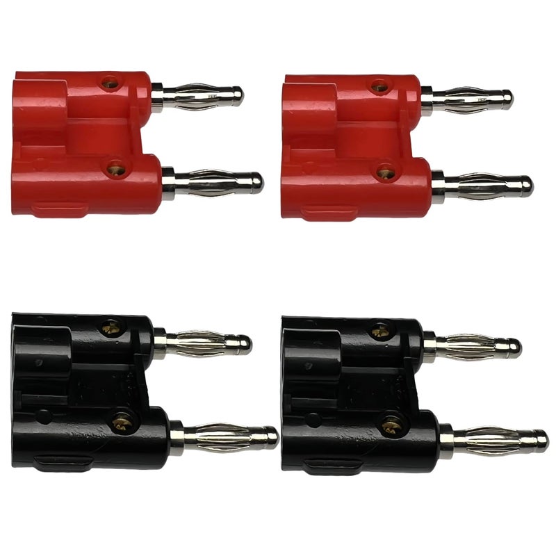 CESS Dual 2-Way Speaker Banana Plug Cable Connector - Banana Dual Plug (4 Pack) - Image 3